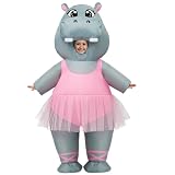Spooktacular Creations Kids Inflatable Costumes, Fullbody Dancing Hippo Inflatable Costume, Hippo Blow Up Suits for Halloween Cosplay Themed Parties