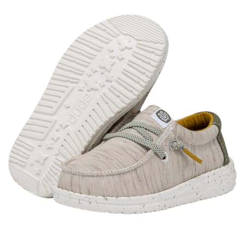Image of HEYDUDE Wally Kids Jersey | Kids Shoes | Lace Up Loafers | Comfortable & Light-Weight