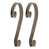 Haute Decor Stocking Scrolls 2 Pack - Oil-Rubbed Bronze Holly Embossed