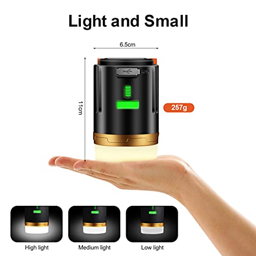 LAMA LED Campinglampe USB Aufladbar Camping Laterne Dimmbar Magnetische Campingleuchte mit Fernbedienung IP65… - Image 4