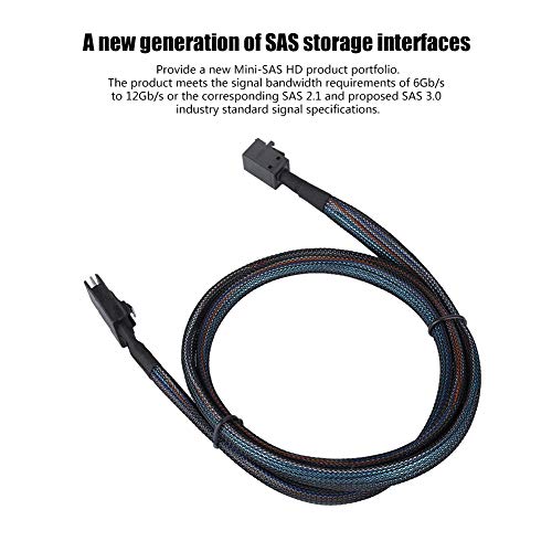 CableDeconn 3.3FT Mini SAS SFF-8643 to Mini SAS 36Pin SFF-8087 Internal HD Mini SAS to Mini SAS Cable