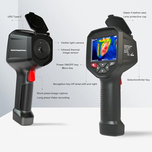 Image of Thermal Imaging Camera 256x192 IR Resolution Handheld Infrared WiFi Thermal Camera 3.5 inch Screen with Analysis Software, Thermal Camera Home Inspection,Thermal viewer,Thermal Vision