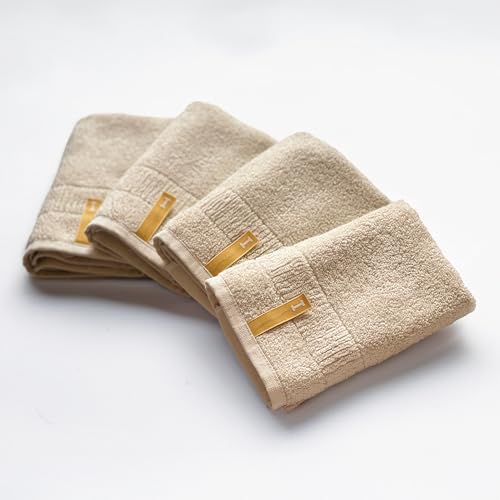 Organic Cotton Washcloths Soft & Durable Pack of 4
