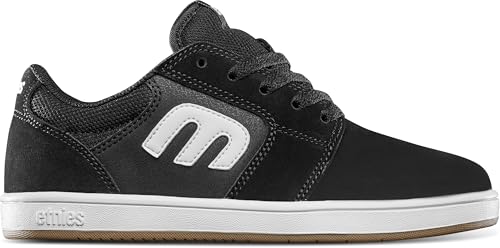 etnies Kids Cresta Skate Shoe, Black/White, 38 EU