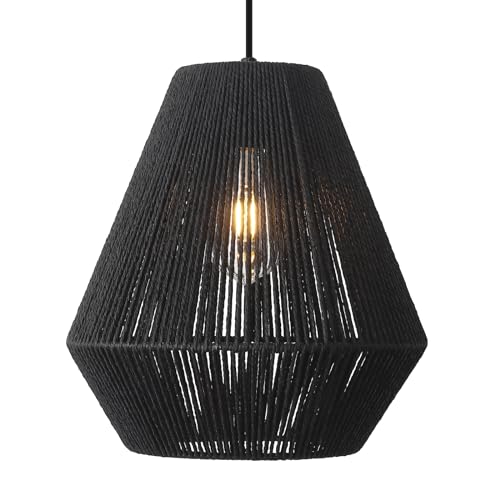 Woholitable Rattan Pendant Light 11.8' Boho...
