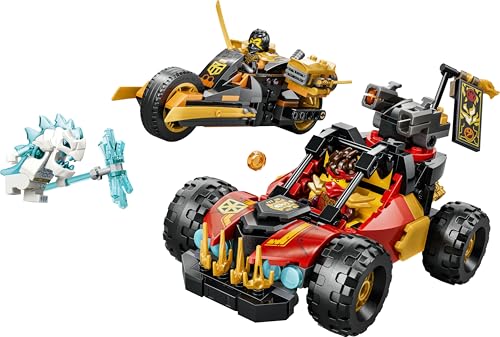 NINJAGO Veicoli Combinanti di Kai e Cole - con Macchina e Moto Giocattolo e 3 Minifigure tra cui Kai e Cole con Katana - Idea Regalo per Bambini da 7 Anni Fan di La Rivolta dei Draghi - 71864 - Lego - Immagine 7
