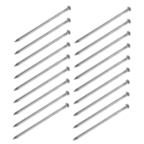 iplusmile 25個 ステンレス スチール 床 釘 亜鉛メッキ 景観 杭 カーペット 釘 階段 景観 縁取り スパイク ガーデン スパイラル 杭 カーペット ト