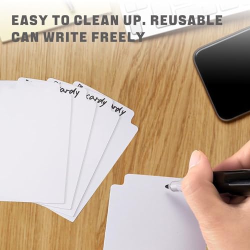 qieoyk Divisores de cartões colecionáveis 100 peças divisórias de cartão brancas com abas separadora