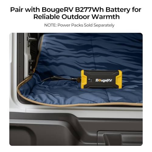 BougeRV 12 Volt Heated Blanket, 48W Heated Car Blanket, 5-Level Portable Heated Blanket, App Control, Timing Function for Car, SUV, RV, Camping, Battery Not Included (Blue) by BougeRV - Image 9