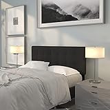 Flash Furniture Bedford Tufted Upholstered Full Size Headboard in Black Fabric