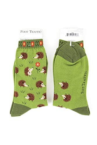 Foot Traffic Women's Novelty Animal Socks, Cute And Comfy Socks, Women's Shoe Sizes 4–11, Hedgehog #TOP3