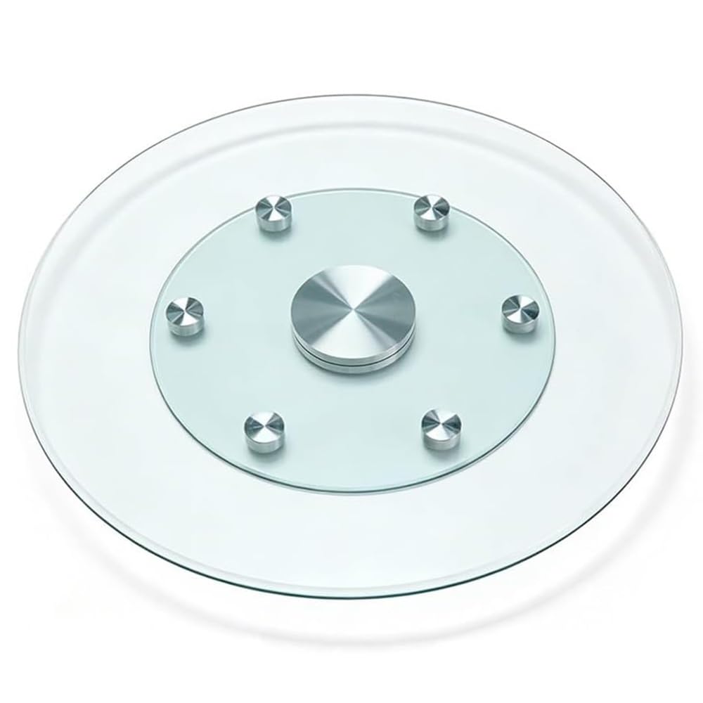 Plateau tournant en verre Lazy Susan 60 cm pour table de salle à manger