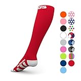 GO2 SOCKS High Compression 20-30 mmHG Sport Line-Athletic Socks for Men & Women-Stockings for Nurses & Runners-Performance & Recovery for Gym,Cycling,Skiing & more-Travel Comfort & Relief(Red, Small)