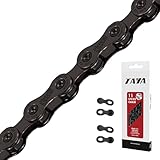 TAYA ONZE-111 - Cadena de bicicleta de 11 velocidades, 120 eslabones, Ti-Black, duradera y suave, cambio de marcha, para grava y MTB