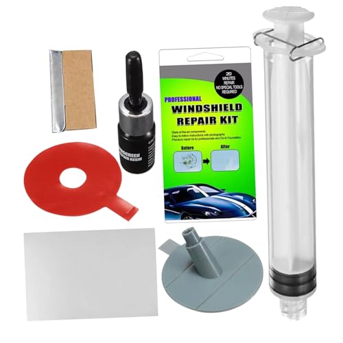 BESTYASH 1 Set Windshield Repair Kit Complete Repair Tools for Auto Windshield Cracks Easy to Use Portable Versatile Restores Transparency and Integrity