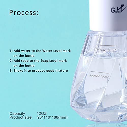 Automatic Foaming Hand Soap Dispenser - Touchless 12 Color Lights Usb Sensor Adjustable Pump 15.2 Oz Apply To Shampoo Washing Fluid, Suitable For Kitchen Bathroom Countertop #TOP3
