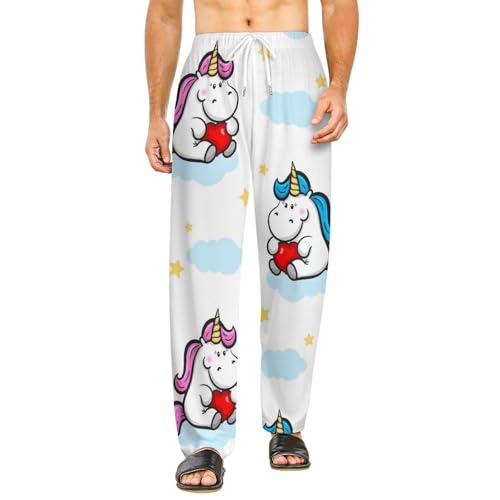 Vêtements de nuit femme pantalon long de détente licorne en S
