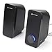 GOgroove Computer Speakers - SonaVERSE UB2 Multimedia USB Powered PC Speakers for Desktops & Laptops - 2 Way Drivers Enhance Clarity and Bass, Built-in Headphone & AUX Input Jacks, LED Volume Knob