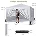 Driftalia 10x10 Pop Up Canopy with Sidewalls, Outdoor Instant Canopy Tent with Carry Bag for Commercial Events, Camping, Backyard Parties - White
