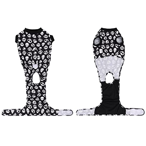 CuteBone CuteBone Skulls Hundechirurgie-Erholungsanzug Katze Chirurgischer Einteiler weibliche Körperanzüge männlich Verhindern Sie, DASS Haustiere Wunden lecken SSF05M-DE - Zusatzansicht 4 | Tages Deals