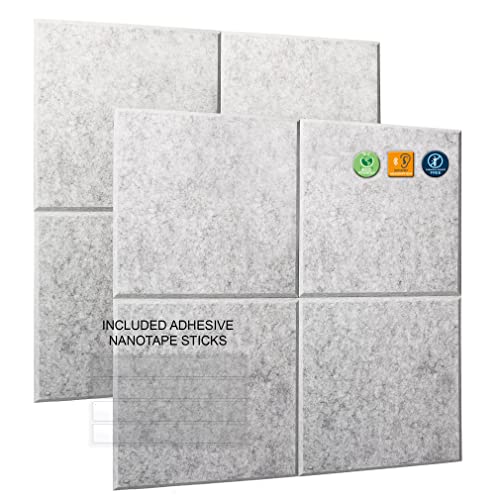 Sound Proof Sound Panels - 16 Pack 12" X 12" X 0.4" Acoustic Foam With Adhesive Stickers, Sound Absorbing Panels For Music Recording Studio Equipment, Home Sound Insulation A2S #TOP24