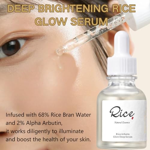 6 PCS Rice Skin Care Set, Korean Skincare Set, Peel Shot Glow Rice Ampoule, Rice & Honey Mask, Rice Milk Toner, Serum, Ginseng Eye Cream, Sunscreen Stick, Luxury Gifts for Women,Teenages Gift - Image 4