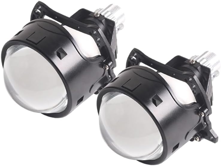 3 Inch Bi-LED Projector Lens with Hi/Low Beam - 6000K 6pcs Chip 51W Low/55W High 9-16V 30000-Hour Long Lifespan Focus Beam Clear Cut Off Line No Glare,Upgrade Replacement for Bi-Xenon Projector Lens