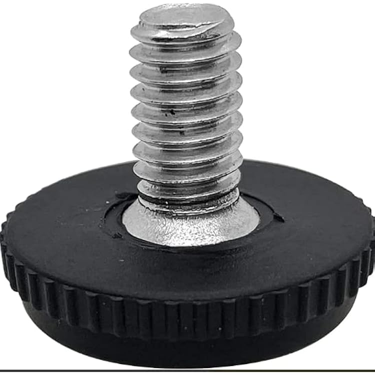 Stainless Steel Adjustable 1/4-20 Feet Screw On Furniture Glide Leveling for Chair, Table and Patio Furniture Legs Pack of 32
