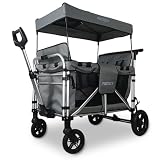 FUXLIFE - FX-CTXL900 Gris | Carro Plegable XL 4 plazas | Cinturones 5 Puntos | Ruedas macizas | Premium