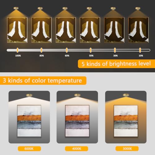 Luzes de arte de parede recarregáveis operadas por bateria, luz de pintura magnética sem fio com con