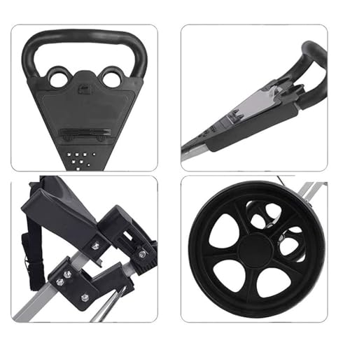 Harilla Golf Cart Golf Push Trolley Aluminum Alloy Quickly Fold/Open Foldable Golf Bag Pull Cart Cart for Golf Bag Pushcart - Image 5