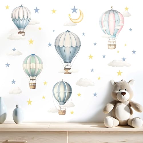 Vinilos decorativos globo aerostático para habitación infantil miniatura 1