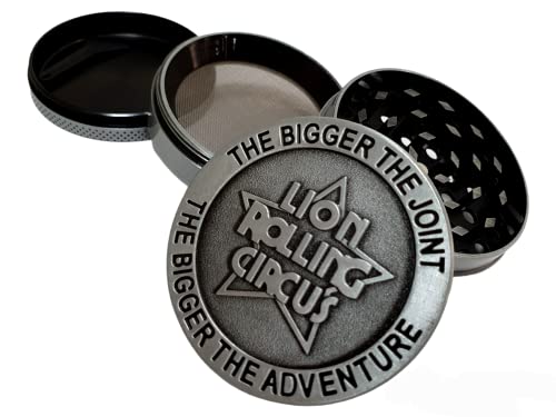 Dichavador Triturador De Metal 4 Partes Lion Rolling Circus 5cm Grande