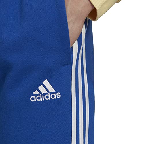 adidas Calça masculina Essentials de lã com punho afunilado, 3 listras