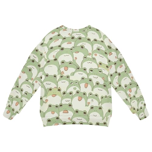 JUNZAN Cartoon Cute Fat Frogs Little Boys Sweatshirt Hoodie Fleece Hoodie for Boys Camping 4T2