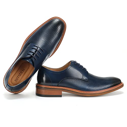 Men's Slip On Oxford Dress Shoes Embossing Design Classic Lace Up Formal Oxford Shoes Moda Italy Men's Prince Classic Modern Formal Oxford Wingtip Lace Up Dress Shoes for Business Wedding3