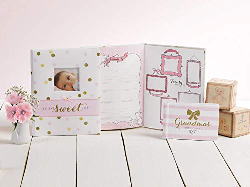 C.R. Gibson BP73-14075 Pink, White, And Gold Mini Baby Photo Album Brag Book thumb #4