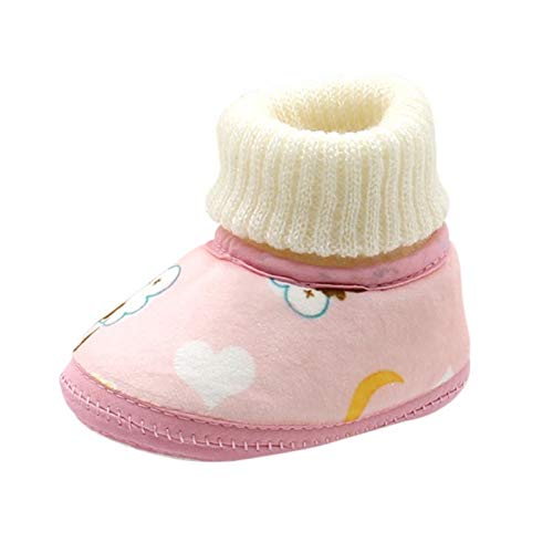 Youpin Baby Girl Shoes Toddler Cartoon Cute Snow Boots Shoes Newborn Baby Boy First Walker Autumn Winter Warm Soft Sole Plush Prewalker (Baby Age : 13 18 Months, Color : YTM1180P (8))