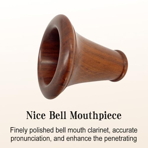 YoungMonic Professionelle E-Flach-Klarinette aus Palisander, für Klarinette, Eb-Taste, guter Klang, 2 Fässer (Eb-Taste)