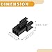 Partuto 1Pc 2.54mm Series Universal SM Connector Plug - Car RV Truck Male Cable Terminal Housing Plug Waterproof - Plastic Black 3 Pin