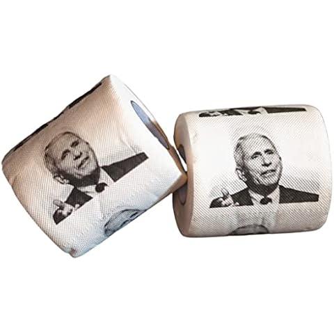 Anthony Fauci Toilet Paper Roll | Dr. Fauci Funny Political Gag Gift For Democrats and Republicans Who Oppose Fauci | Comes with 2 Rolls Cover