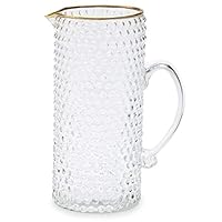 Algopix Similar Product 8 - Mud Pie Gold Bubble Glass Pitcher