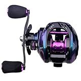NEIQIUWING DW139 Baitcast-Angelrolle mit 4+1 Kugellagern, 10 kg Bremskraft und leichtem Design für...