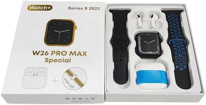 W26 Pro Max Smart Watch displaying voice assistant interface