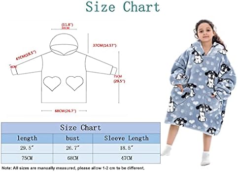 Oversized deken met capuchon voor kinderen, schattige pluizige fleece capuchonsweatshirt met grote zak, voor kinderen, tieners. - goud - Een maat
