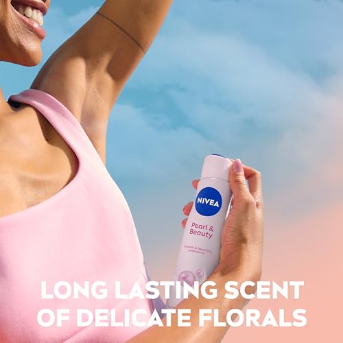 NIVEA Pearl & Beauty Anti-Perspirant Deodorant Spray (250ml), Women's Deodorant Spray with 72H Sweat and Odour Protection, Anti-Perspirant for Women with Pearl Extracts - Image 4