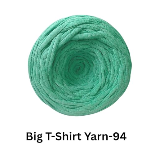 Image of VCR Light Sea Green Big T-Shirt Yarn, 100 Meters Length, Recycled & Fashionable Craft Yarn, Pack of 1, Suitable for Crochet, Knitting & DIY Bags, Baskets, Cushions & Home Decor Projects