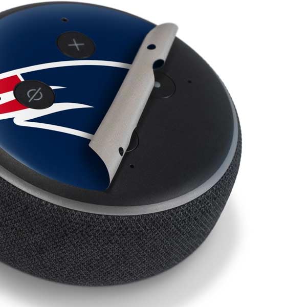 Skinit Decal Audio Skin Compatible with Amazon Echo Dot 3 - Officially Licensed NFL New England Patriots Large Logo Design