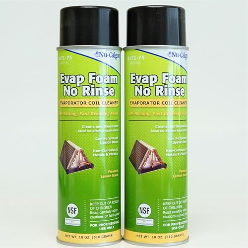 for Nu-Calgon 4171-75 Evap Foam No Rinse Evaporator Coil Cleaner, 18 oz. (Pack of 2)