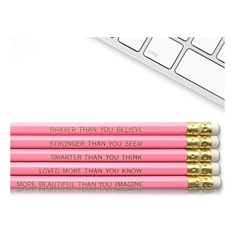 Fresh Prints of CT Braver Than You Believe Inspiring Quotes - Inspirational Pencils Engraved With Funny And Motivational Sayings For School And The Office Cover